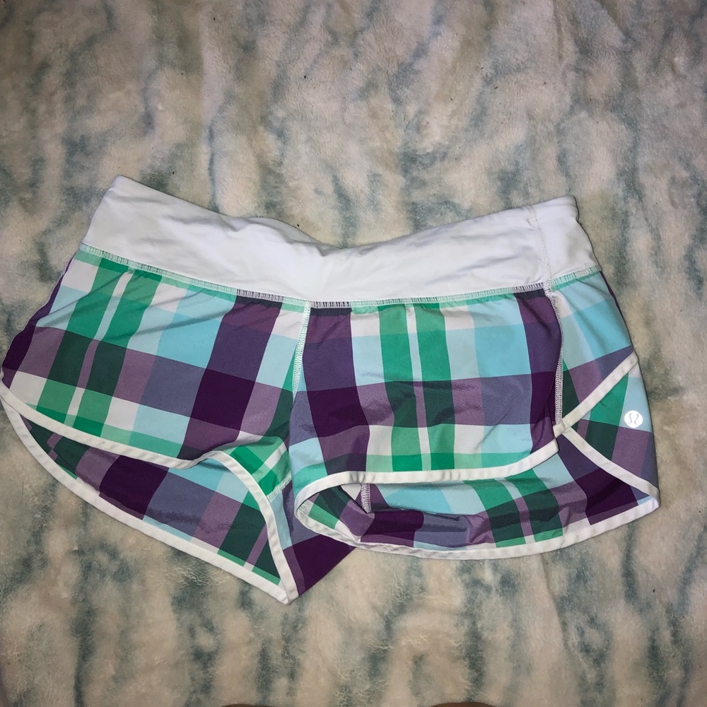 lululemon plaid shorts